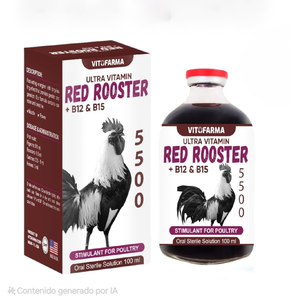 B12 5500 100 ml Restauratieve Spiermassa Optimale Gewichtstraining Booster voor Rooster SUPPEMENTO NUTRICIONAL ENERGIZANTE CON ACTIVADOR METABOLICO
