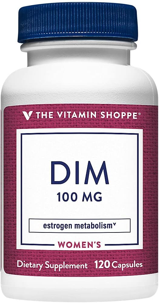 De vitamine Shoppe DIM 100MG met Bioperine Black Pepper Extract, Ondersteunt Estrogeen Metabolisme voor de gezondheid van vrouwen (120 capsules)