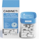 Kabinet: 500mg acetaataminofen voor hoofdpijn verlichting, tandpijnen, pijnlijke keel, en koorts reducer, Inclusief 1 Hervulbare medicijn Jar, 120 tabletten (Starter Kit)