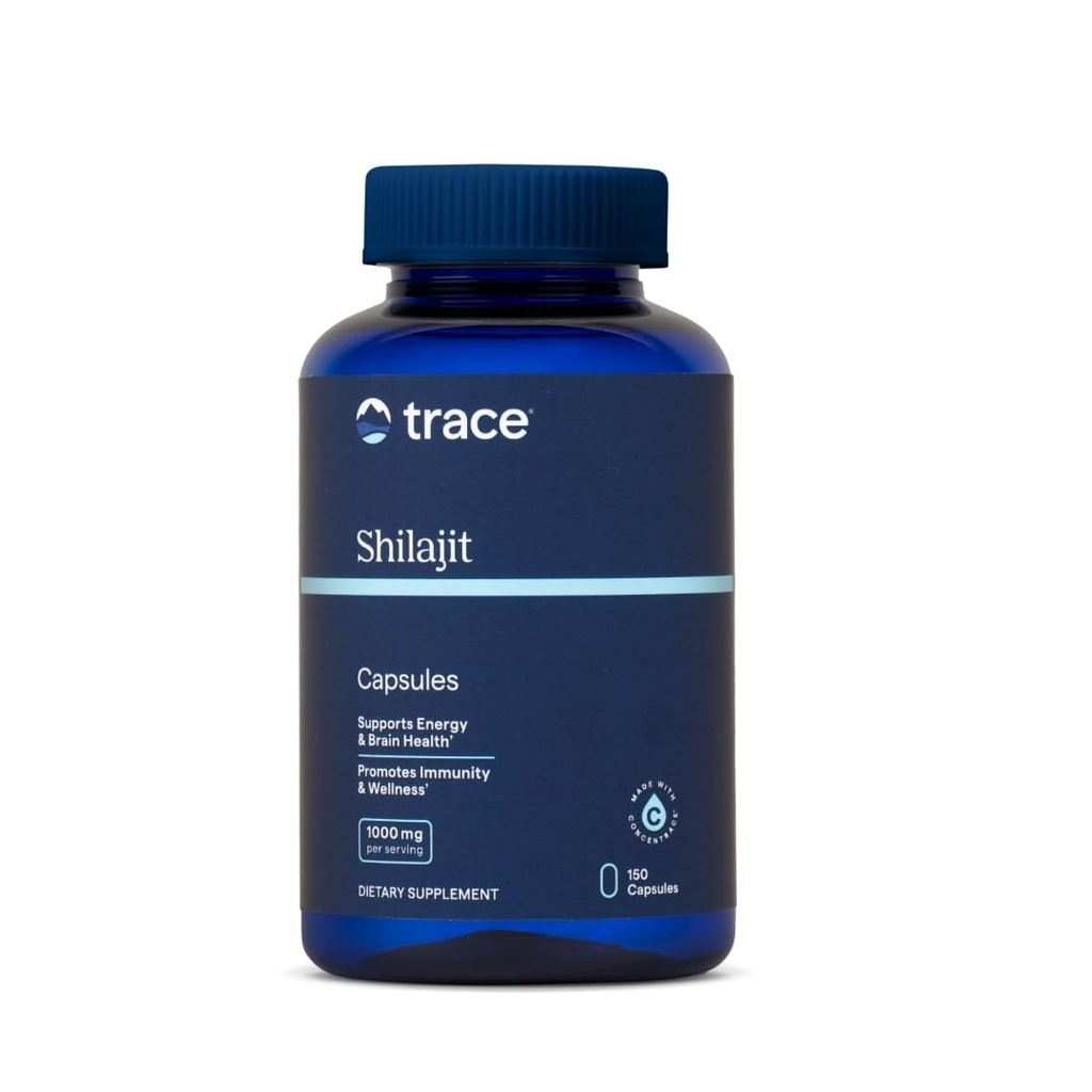 Trace Minerals Shilajit Capsules - Supplément Shilajit pour le mieux-être quotidien - Soutien immunitaire - Soutien à l'énergie, à la santé cérébrale et à la digestion - 150 Compte (75 portions)