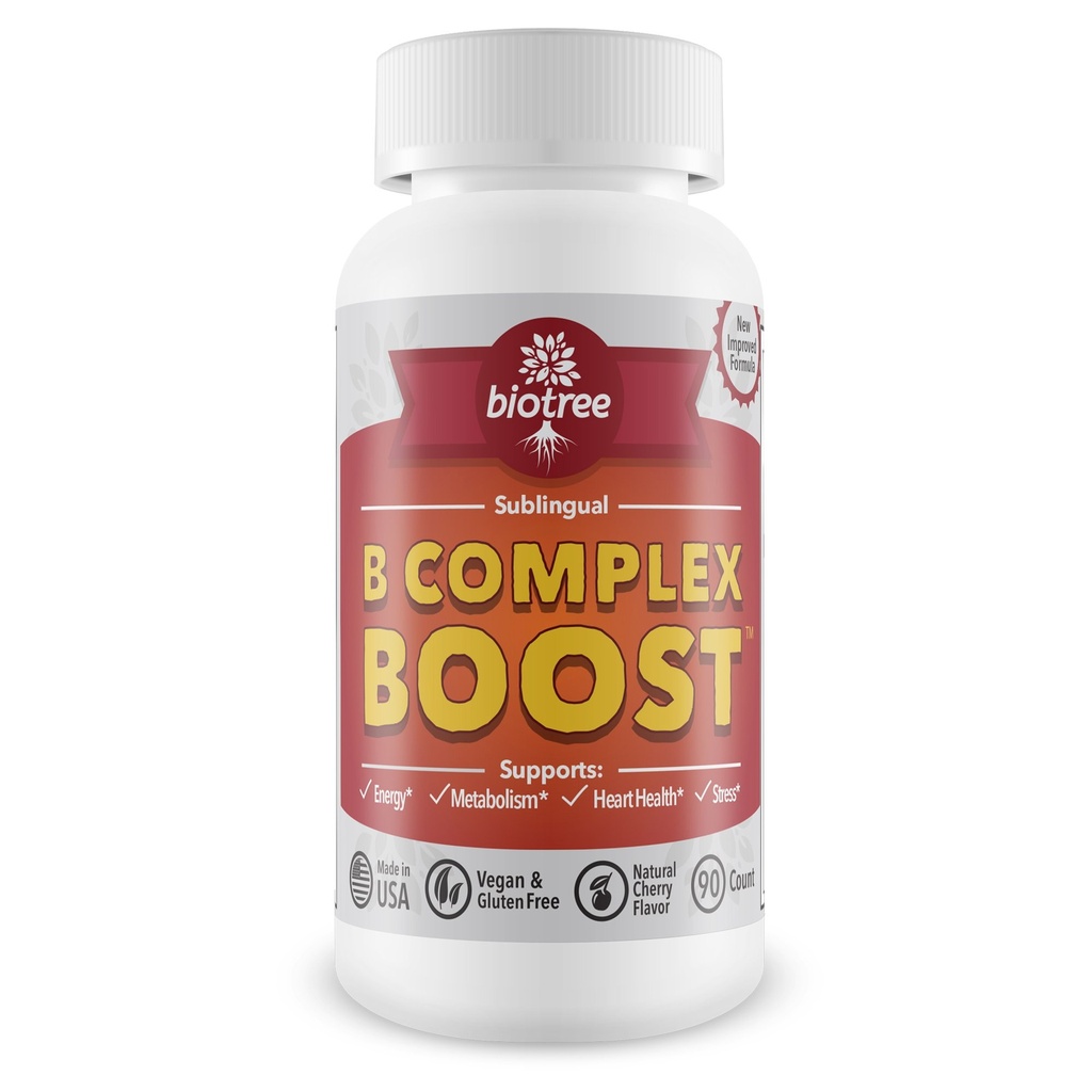 Vitamine B12 Sublingual B Complex Energy Pill B12 méthylcobalamine B6 Biotine et acide folique L'énergie naturelle soutient le métabolisme Heart Health & Stress Great Dégusting Cherry Flavor! 100% caféine -