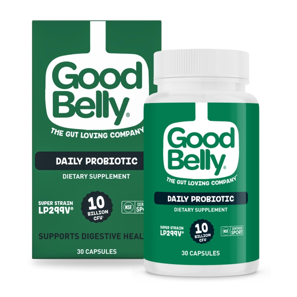 GoodBelly Probiotic Capsules for Digestive Health 