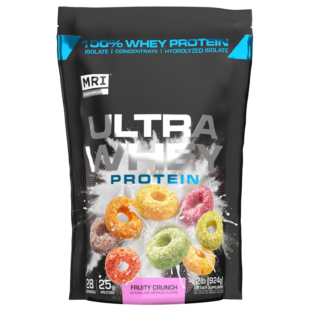 Performance IRM Ultra Whey Protein 25g Triple-Blend d'Hydrolyzed, Isolate & Concentrate pour la récupération des muscles, la force maigre et le soutien quotidien des protéines (Crunch de frustration, 28 portions)