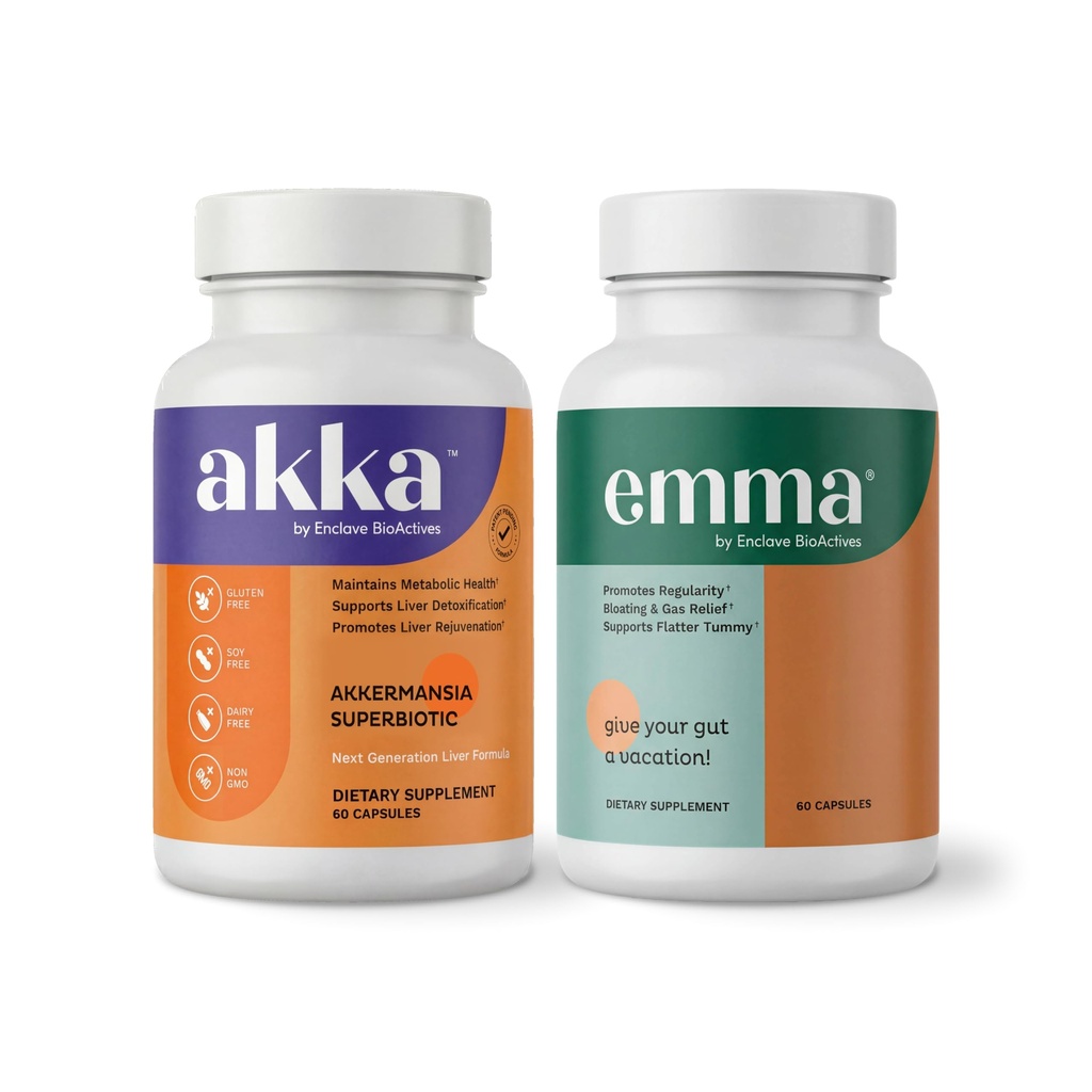 Emma Akka Liver Cleanse Detox & Repair Gut Health – Ensemble complet de bien-être avec Magnésium, Berbère, Vitamine D & Plus pour soutenir Gut, foie, métabolisme, immunité et nettoyage des colonies