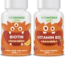 Enfants Biotine 5000mcg Chewables + Vitamine B12 Chewables Bundle