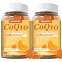 2 Pack CoQ10 500MG Gommies - Plus Oméga-3, Magnésium, Vitamine B3 & Zinc - 3X Meilleure absorption Coenzyme Q10 Suppléments pour la santé cardiaque, l'énergie cellulaire et l'antioxydant, non-OGM 120 Compte