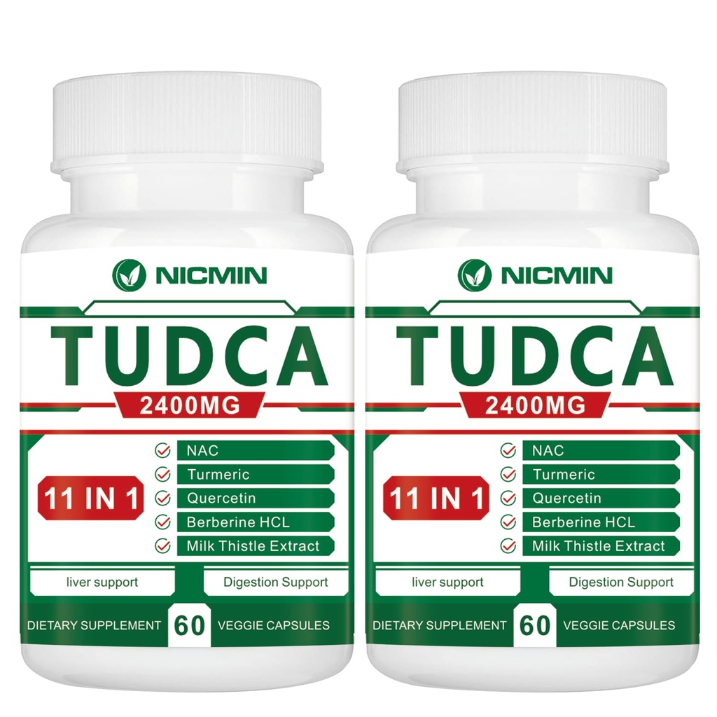 TUDCA Supplementen 2400MG, Bile Salts Complex voor lever Detox & Gallblad Cleanse, Anti-Aging voor mannen en vrouwen, Digestieve Gezondheid 120 Capsules