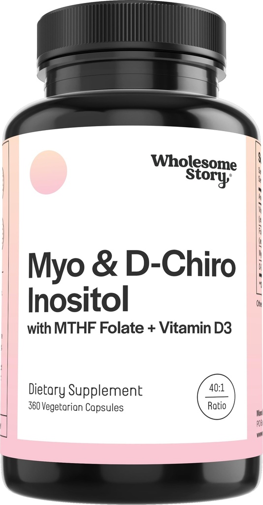 Myo-Inositol & D-Chiro Inositol Capsules met MTHF, Folaat, Vitamine D 