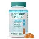 SmartyPants Vitamines prénatales pour les femmes, sans sucre Multivitamine Gommies: méthylfolate, Omega 3 (ALA) Vitamine D3, C, Vitamine B12, B6, A, K & Zinc, Inositol, Sans érythritol, 60 Compte (20 jours)