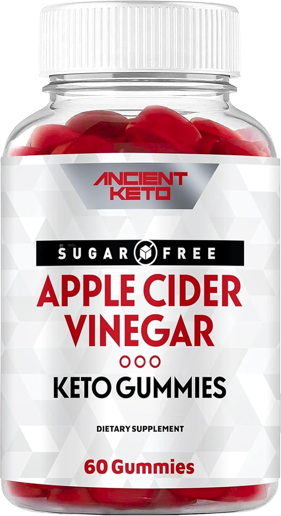 Oude Keto Sugar-Free ACV Gummies met de moeder - Reinigen & detox, Ondersteunt gezond gewicht, Immune Health, en Gut Health - Vegan, Sugarless