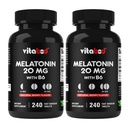 Melatonine 20 mg - 240 Fast Solution Tablets - Drug Free - Natural Berry Flavor - Vegetarisch, Non-GMO, Glutenvrij 240 Tellen (Pack of 2)