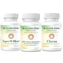 Dr Clark Store Intestine Support & Cleanse Kit - met Freeze-Dried Green Black Walnut Hulls, Wormwood en Cloves-Helps Maintain Optimum Intestinal Functie