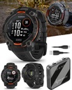 Draagbaar4U Garmin Instinct 3 Solar 45 mm, Rugged Outdoor GPS Smartwatch, Metalen versterkte Bezel, Ingebouwde zaklamp, Tot 28 dagen van Battery Life, Zwart met Black Band Bundle