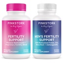 Pink Stork zijn en haar vruchtbaarheidsbundel: vruchtbaarheidssupplementen voor vrouwen, vruchtbaarheidssupplementen voor mannen, vruchtbaarheid prenatale vitamine, Vitex, Inositol, Folaat, Vitamine B6, 60 capsules