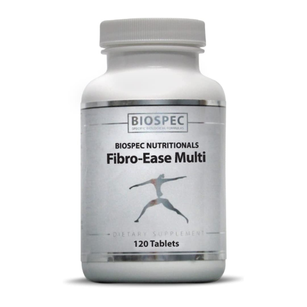 BIOSPEC NUTRIITIONALS Fibro-Ease Multi - Contient des vitamines et minéraux essentiels - Soutien à la production d'énergie et à la santé générale (120 comprimés)