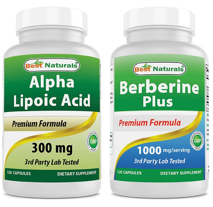 Best Naturals Alpha Lipoïne Acid 300 mg & Berberine Plus 1000 mg