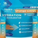 HydroMATE Elektrolyten Poeder met Low Sugar - 16 Instant Hydration Packets met Vitamine C Oranje om energie te verhogen - Lage Sugar Electrolytes Powder Packets ter ondersteuning van Hydratatie voor snelle Partij Herstel