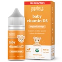 Moeder's Belofte Biologische Baby Vitamine D D druppels 100% Plant Gezonde Groei & botontwikkeling Leeftijd Nieuwgeboren + 180 Serveert baby Vitamine D3 Vloeistof voor baby's & peutertjes 400 IE voor baby's