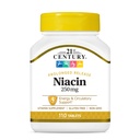 21e Century Niacin 250 mg tabletten, 110-Count (verpakking van 2)