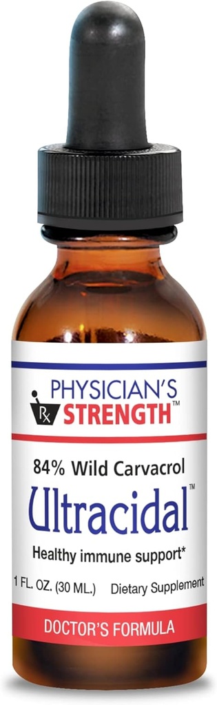 Arts sterkte Ultracidale - 30 ml - Wild-Bron, High-Carvacrol Oregano Oil - Biedt gezonde Immuun ondersteuning - 86 porties