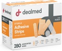 Dealed Assorted Variety Pack Flexibele hechting Bandages Steriele Bandage Strips met Non-Stick Pad, Latex Free, Wound Care for First Aid Kit (280 Bandages)