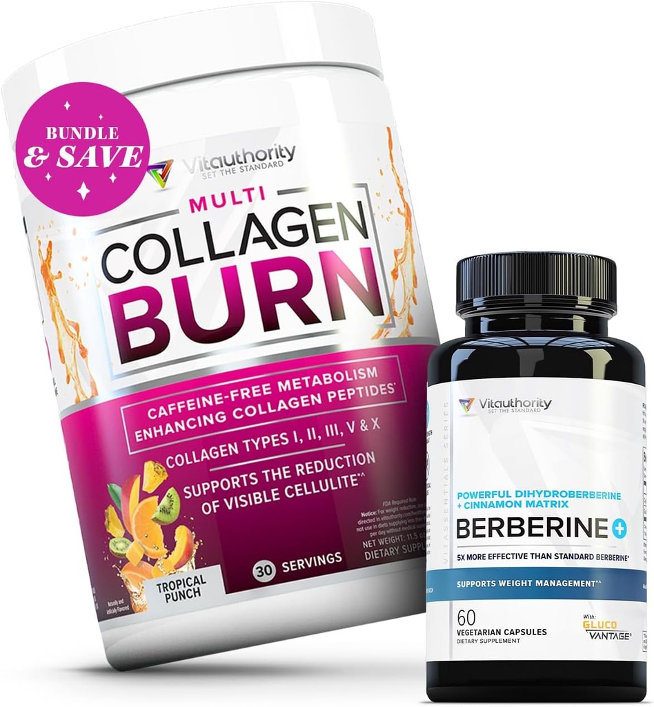 Vitauthority Multi Collagen Burn Tropical Punch en Berberine