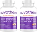 Nuvothera Super-gemicroniseerde Kurkuma Capsules 2-maand Supply Snelle Absorptie, Whole Root, Non-GMO, Skin, Gut Health & Antioxidants(120 Capsules)