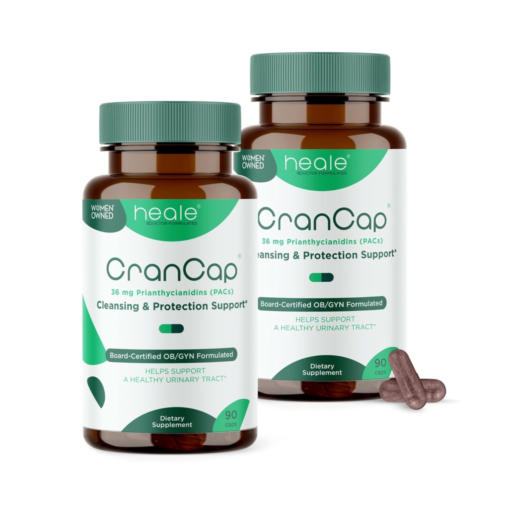 Cranberry Pillen - Urinaire Tract Health Cranberry Supplement - 36mg van Krachtige PAC's - Niet GGO, Veganistisch, Glutenvrij - door Heale - 180 Capsules