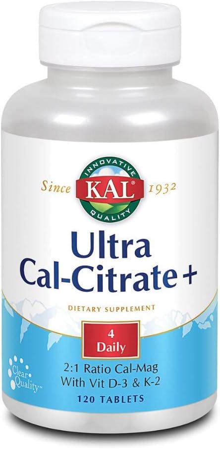 Kal Ultra Calcium Citrate Plus Tablets, 120 Count