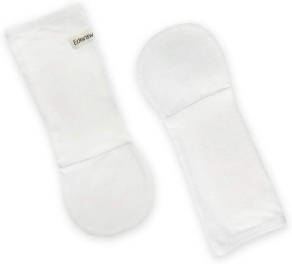 Zink-infused pasgeboren baby en peuter handschoenen Geen Kras Mittens voor Eczema - natte wrap therapie (24 maanden, wit)