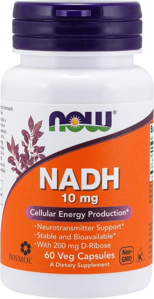 NADH met Ribose, 10 mg, 60 Veg Caps by Now Foods (pack of 3)