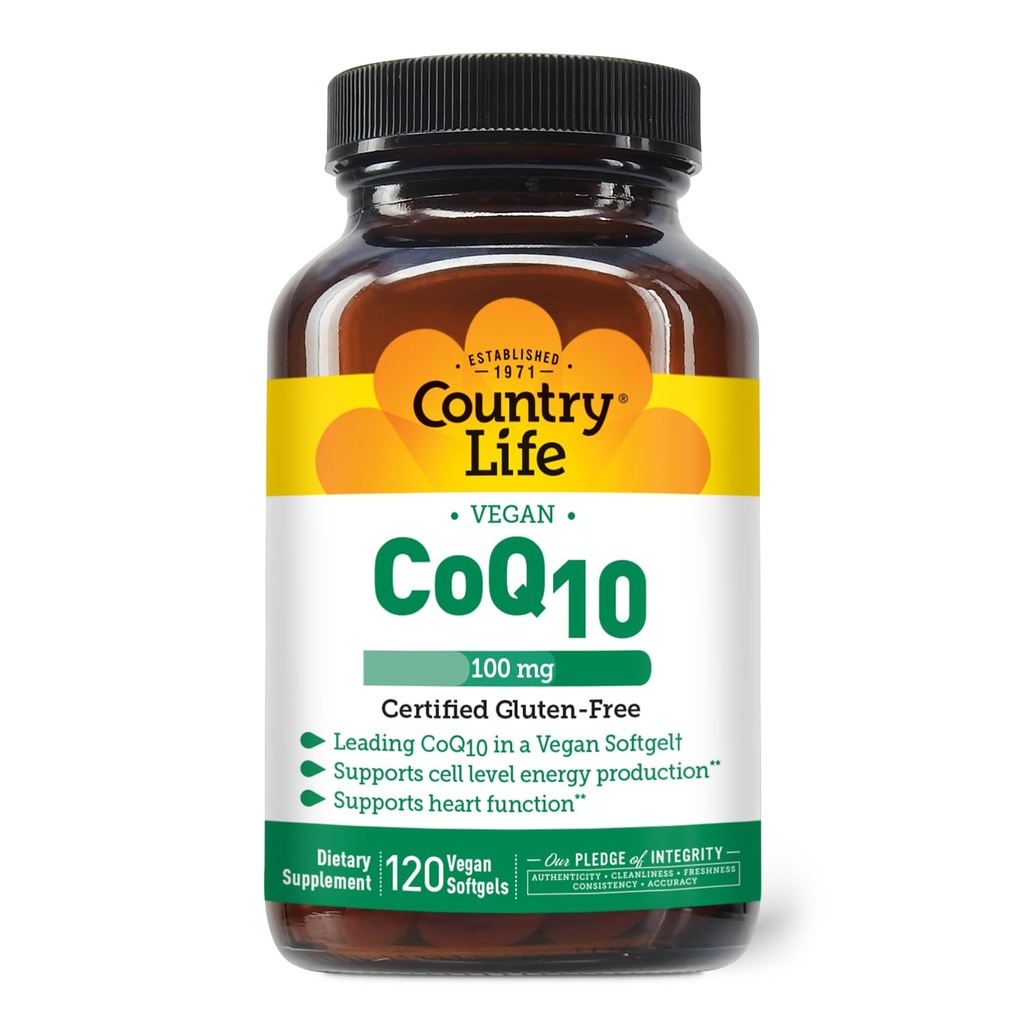 Landleven Simpelweg CoQ10, Ondersteunt Hartfunctie, 100mg, 120 Softgels, Gecertificeerd Glutenvrij, Gecertificeerd Veganistisch...