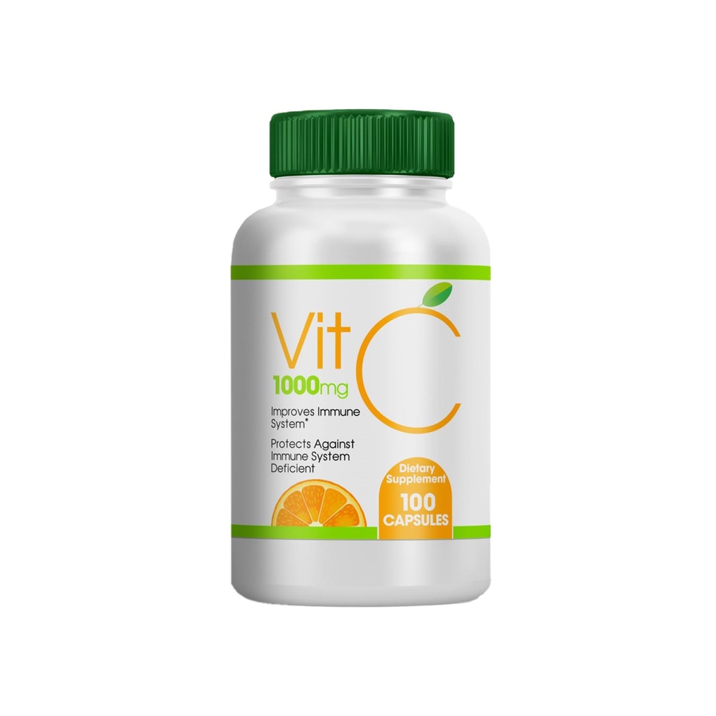 Generieke vitamine C 1000mg, 100 Capsules, Dieetsupplement Capsules