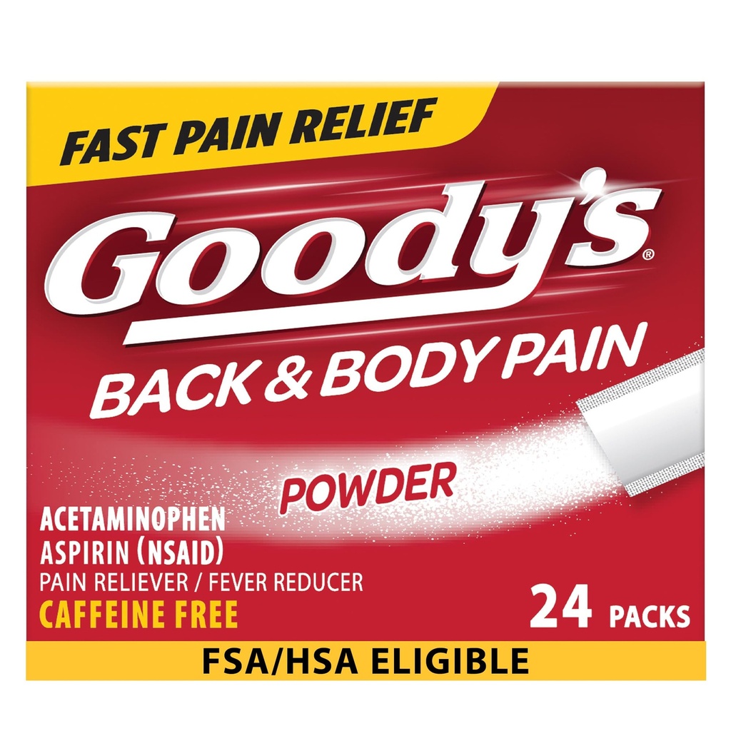Goody's Back and Body Pain Relief Powder, 24 kt (verpakking van 1)