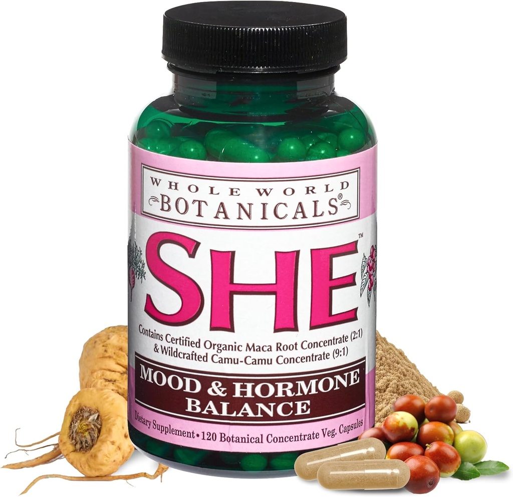 Botaniques du monde entier, elle mood & Hormone Support, 120 Veg Caps