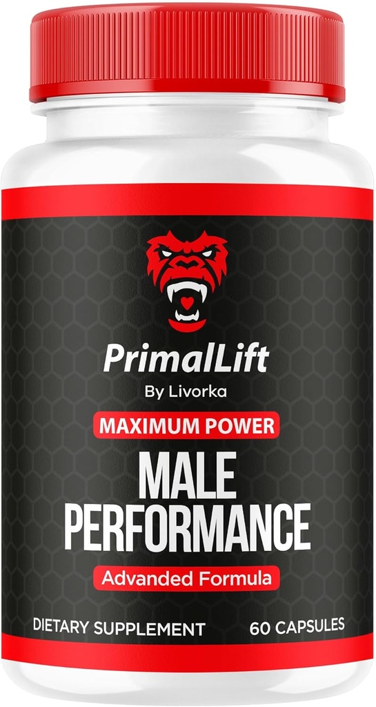 Primal Lift, Primal Lift voor mannen, Primal Lift Capsules, Primal Lift pillen, Primal Lift Supplement, PrimalLift Alle natuurlijke ondersteuning, Primal Lift Advanced Formula, 60 capsules voor 1 maand