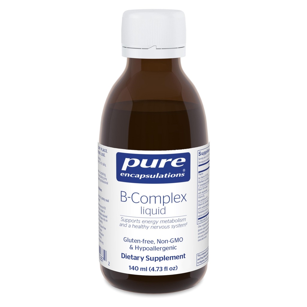 Pure Encapsulations B-Complex Liquid - Liquid Vitamin B Complex - for nerve & Energy Metabolisme* - Glutenvrij en vegetarisch - 4,73 oz (140 ml)