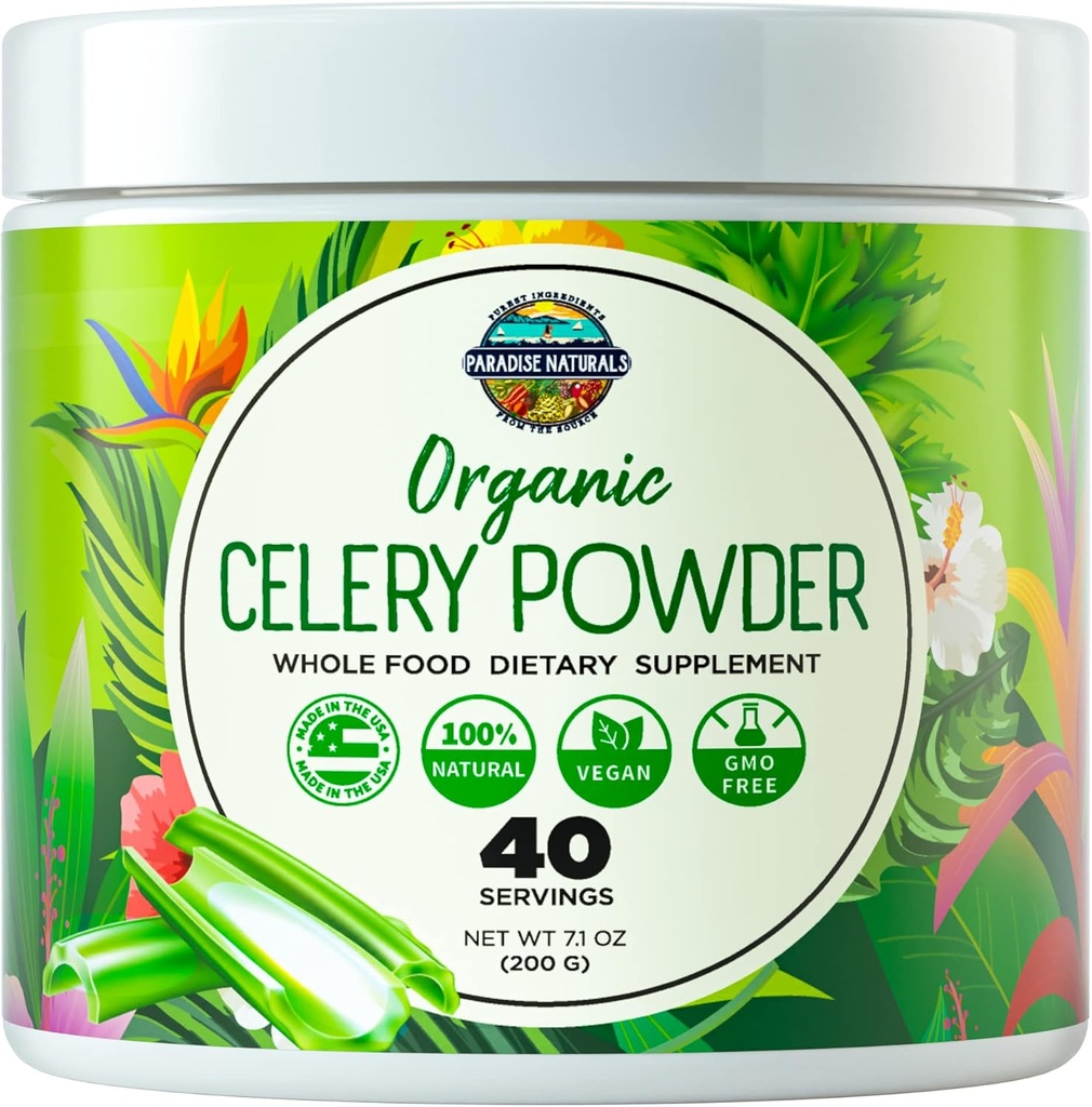 Biologische selderijsappoeder (40 porties) Ondersteunt Gut Health, Detox Juice Cleanse, Boost Energy Levels & Immune System, Green Juice Powder, Powdered Greens, Colon & Body Detox Cleanse for Women Men