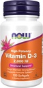 Nu Foods Now Foods Vitamine D-3, 50 mcg (2.000 IE), 120 Softgels, 3 Pack
