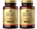 Solgar Folate 1000 mcg - 120 tabletten, 2 verpakkingen - 1000 mcg Bio-Active Metafolin - Vegan, Glutenvrij, Zuivelvrij, Kosher - 240 porties totaal
