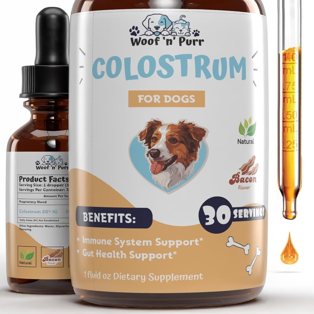 Colostrum for Dogs - Hondencolostrum - Colostrum for Dogs Allergies - Hondenallergie Relief - Hondencolostrum Supplement for Dogs - Bovine Colostrum for Dogs - Honden Itch Relief - 1 fl oz