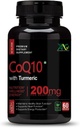 Generieke Viva Hoge Absorptie CoQ10 met Kurkuma - Antioxidant Voedingssupplementen, Hart Gezondheid en gezonde hersenfunctie -Ubichinol voor Mitochondriale Gezondheid - 200mg 60 Capsules