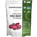 MRM Voeding Biologische Rode Bietenpoeder Superfoods Energie Hart- en vaatgezondheid Voedingsstof Dichte Glutenvrij + Veganistisch 24 porties