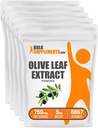 BulkSupplements.com Olive Leaf Extract Powder - Herbal Supplement, Antioxidant Bron, Olive Leaf Powder - Glutenvrij, 750mg per portie, 1kg (2,2 lbs) (verpakking van 5)