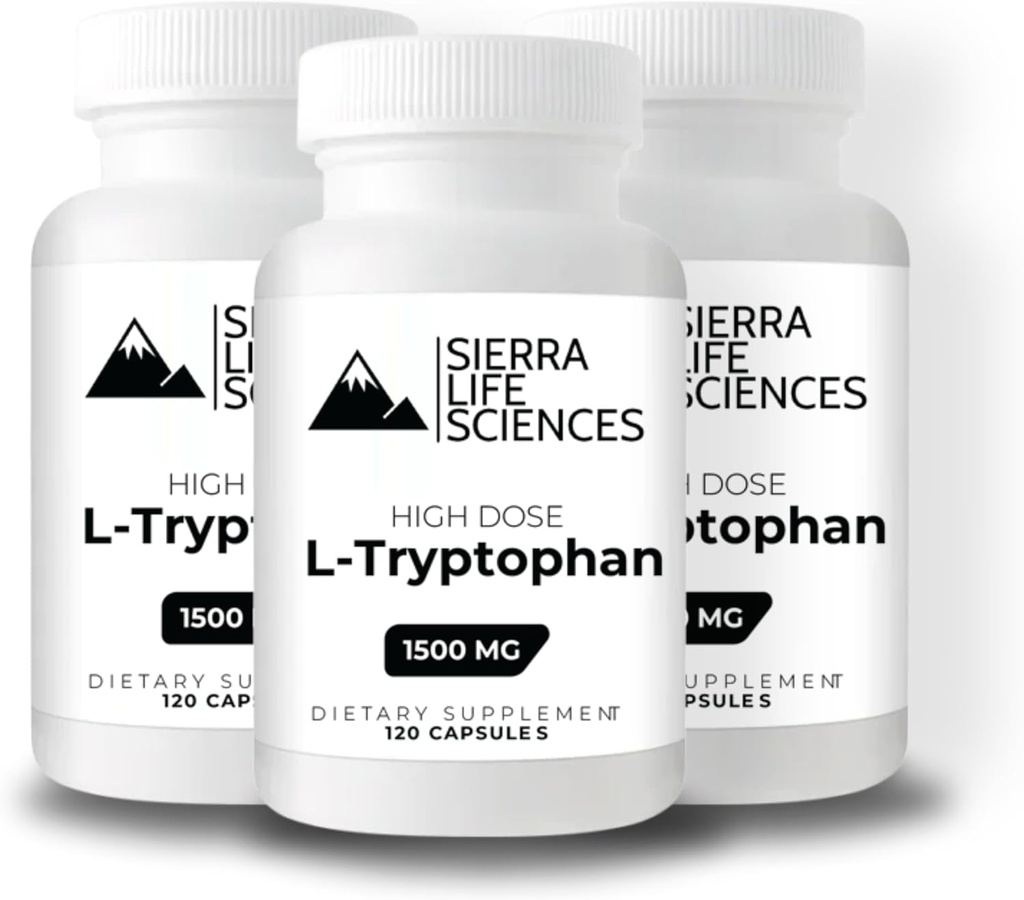 1500mg Hoge dosis L-Tryptofaan Max in makkelijk doorslikken capsules 