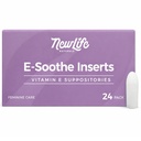 NewLife Naturals Vitamine E Suppositories 38IU - Sécheresse vaginale Irritation Ménopause Atrophie Relief - Tous les soins naturels sans œstrogène Féminine - 24 Inserts
