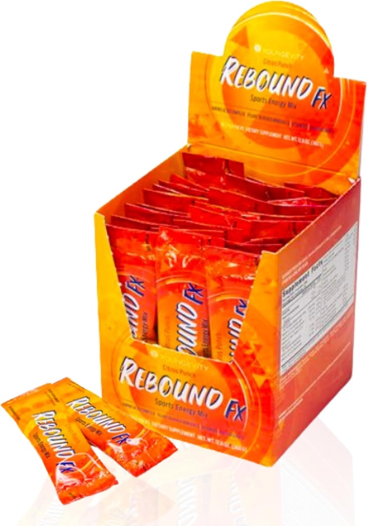 Youngevity Rebound FXTM Citrus Punch On-The-Go Stick Packs 30 Count Box 