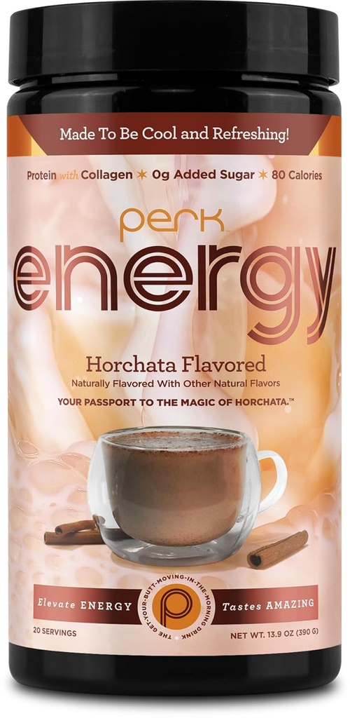 Perk Energy Original Horchata Energy Drink Powder (20 porties) - Glutenvrij, Pindavrij