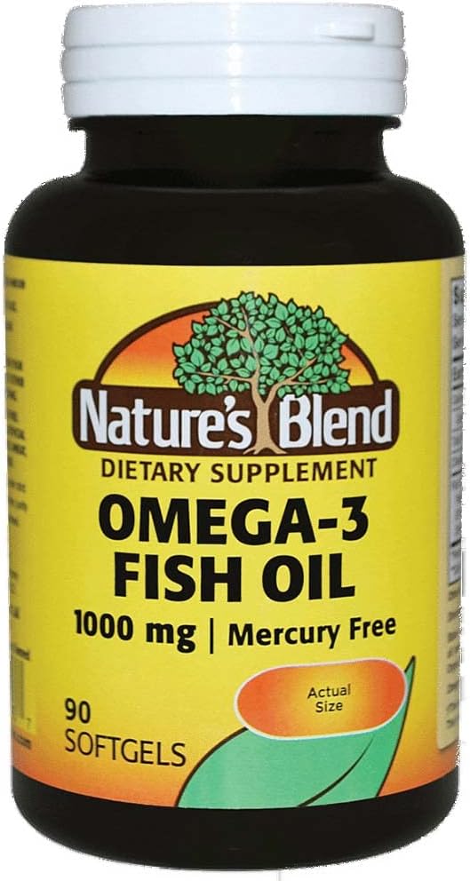 Nature's Blend Omega-3 1000mg - 90 Softgels, Verpakking van 2