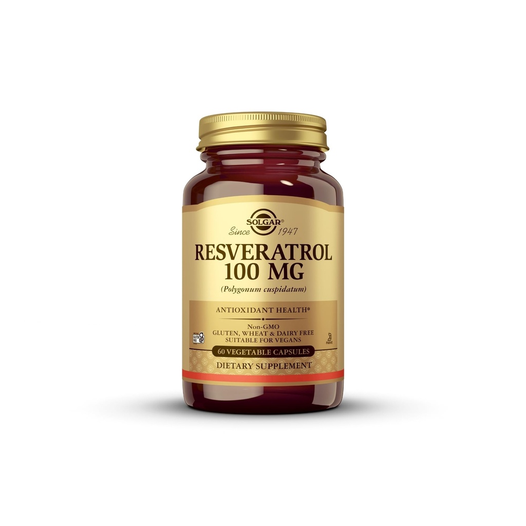 Solgar - Resveratrol 100 mg, 60 plantaardige capsules